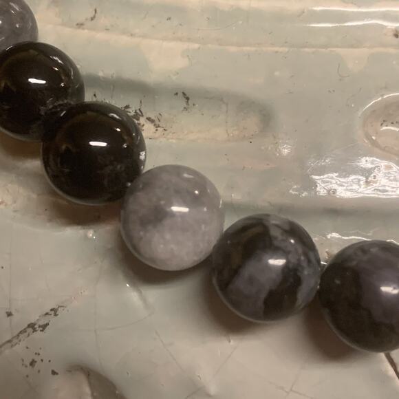 Jay King Necklace Sterling Silver, Black Onyx and Quartz DTR - Picture 6 of 7